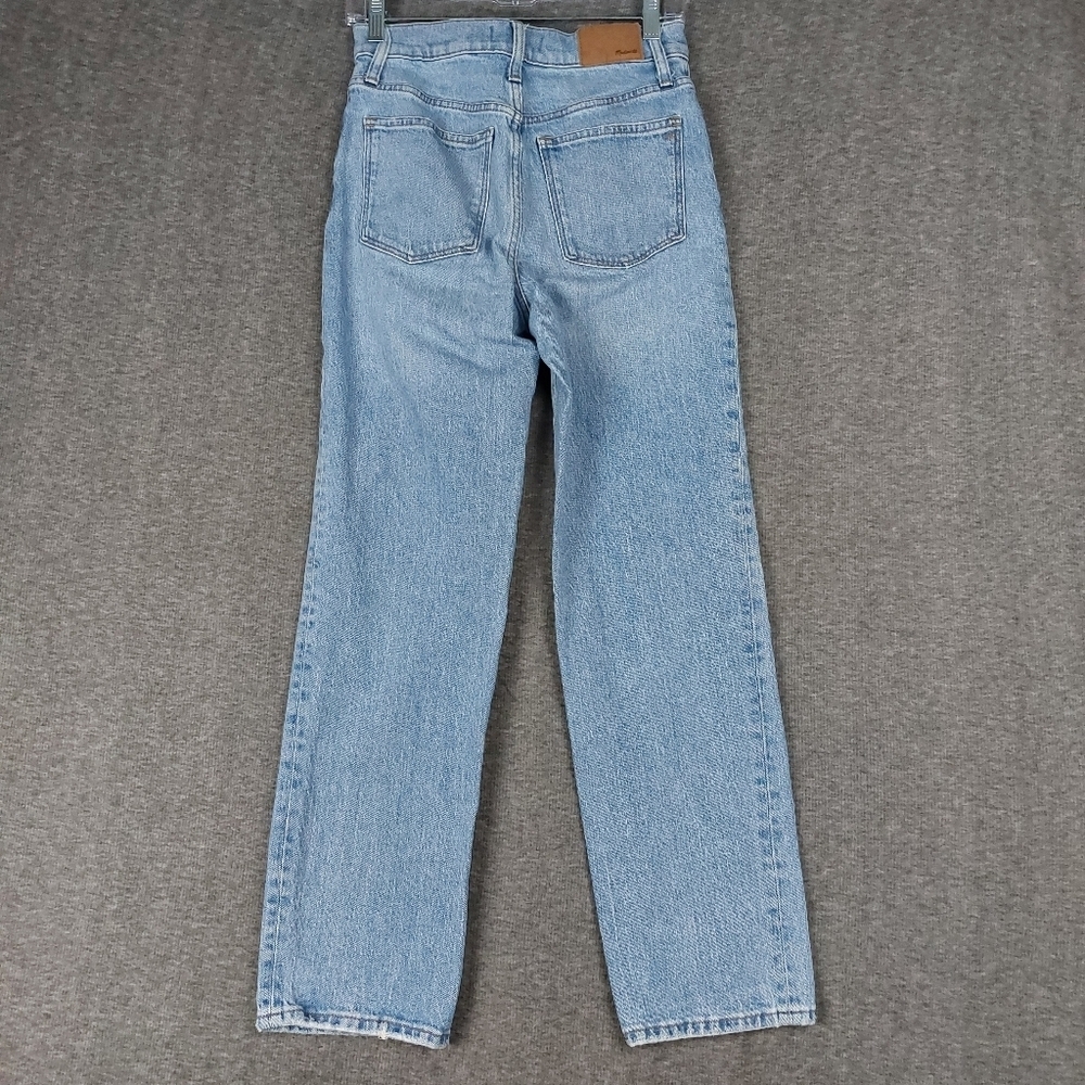 MADEWELL JEANS WOMENS BLUE THE PERFECT VINTAGE STRAIGHT JEAN DENIM PANTS SIZE 25 - Picture 6 of 9